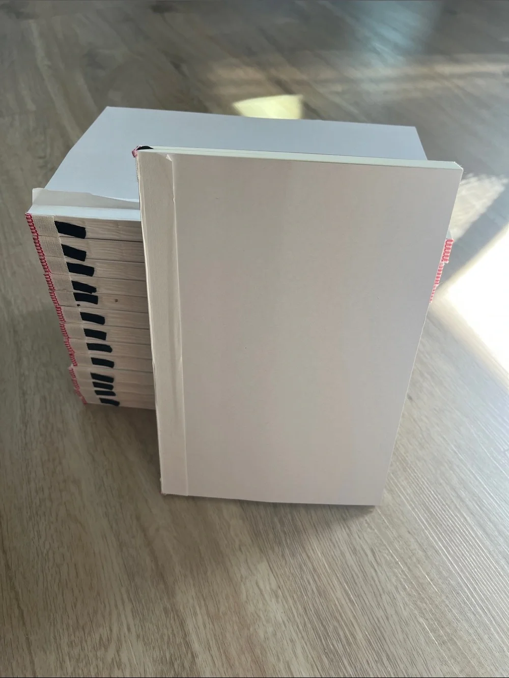 Blank White Softcover Journal for Personal Customization with Bookmark